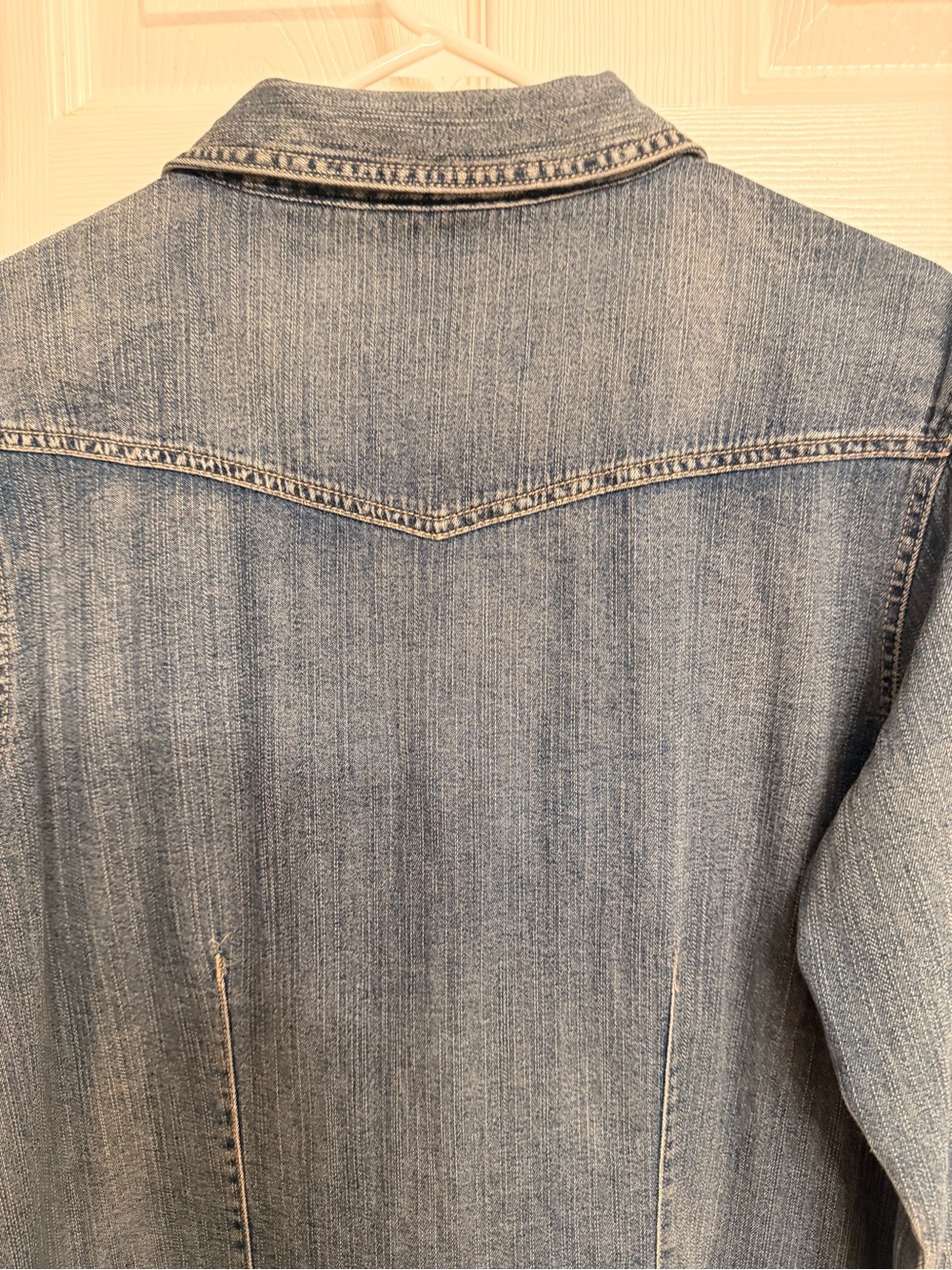 Wrangler Jean Dress trimmed with Cream colored lace bottom - Picture 10 of 11